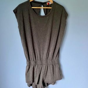 Free People Romper FP Beach Picnic Comfy Gray Small EUC